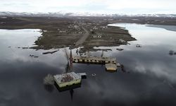 Kars'ta sular altında kalan camiden ilk görüntüler