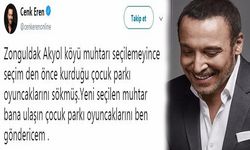 Seçimi kaybedince parkı söken eski muhtara Cenk Eren'den tepki