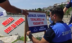 Tabelalar asıldı: Denize girmek yasak