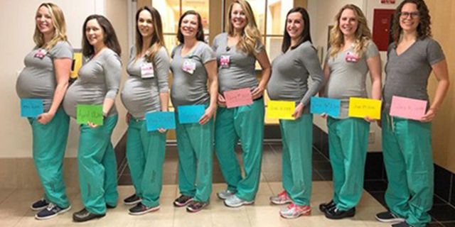 Kadın doğum ünitesindeki 9 hemşire aynı anda hamile kaldı