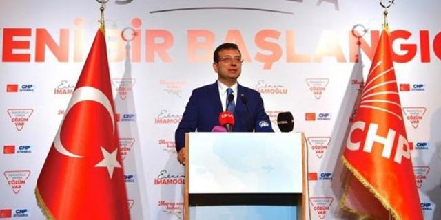 CHP'li  Ataman, İBB'ye İmamoğlu'nun pankartını astı