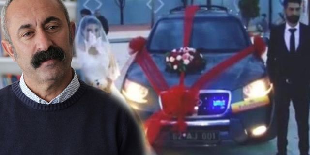 Tunceli'nin Komünist Başkan'ı Maçoğlu makam aracını gelin arabası yaptı