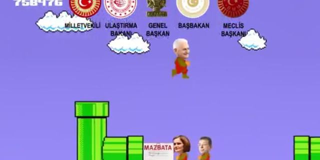 AK Parti İstanbul Adayı Binali Yıldırım, Süper Mario oldu!