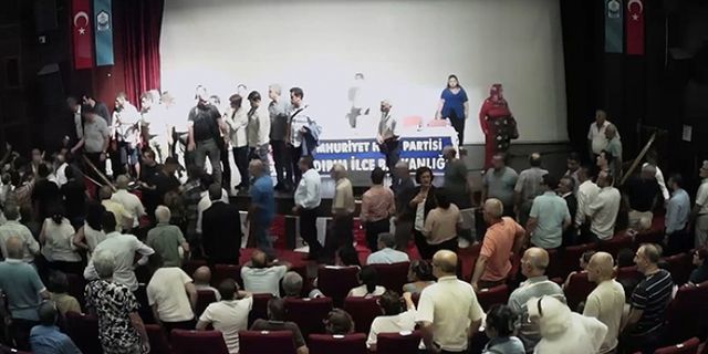 Kaftancıoğlu'nun katıldığı parti toplantısında yumruklar konuştu