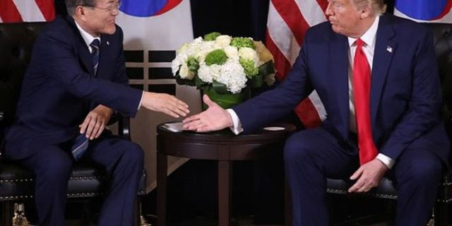Trump, Güney Kore Cumhurbaşkanı Moon Jae ile görüştü