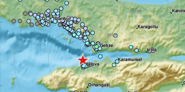 Yalova'da meydana gelen deprem Marmara'da hissedildi