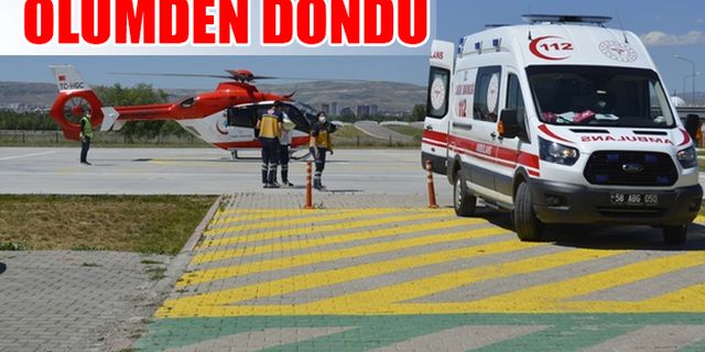 İntihar etmek isteyen genci ambulans helikopter kurtardı