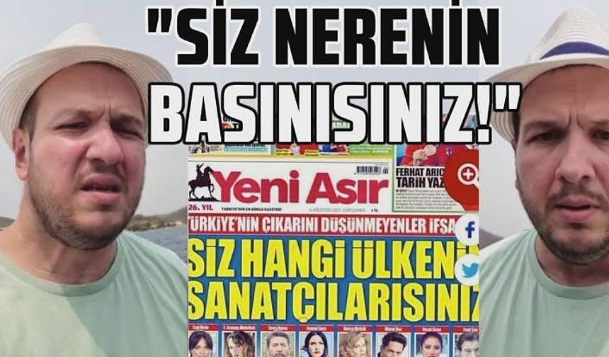 Yeni Asır gazetesinin ünlüler için attığı manşete Şahan Gökbakar'dan sert tepki!
