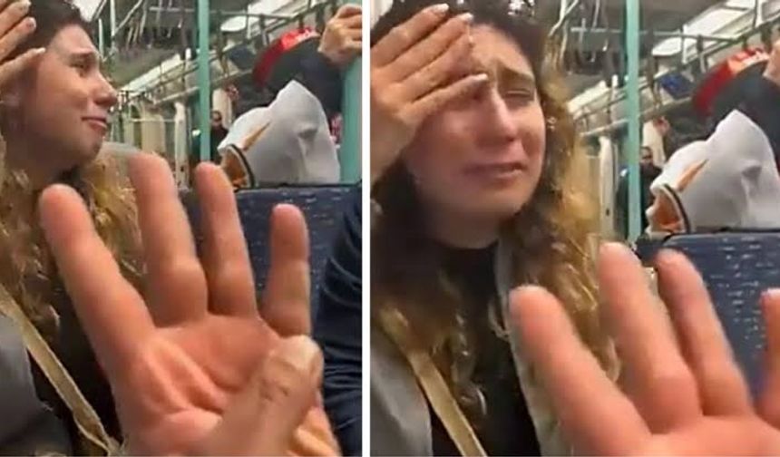 Genç kız, AK Parti seçmenleriyle dolu tramvayda hüngür hüngür ağladı