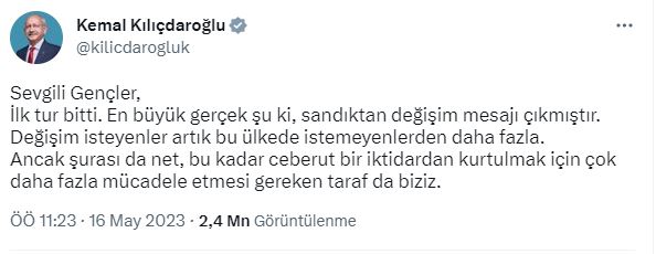kılıçdaroğlu tweet1